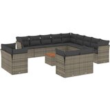  The Living Store Vrtna sedežna garnitura 14-delna z blazinami siv poli ratan - Vrtna Sedežna Garniture, (21450977) | Shoptok.si