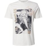 Guess Majica pijesak / siva / crna / bijela | shoptok.hr
