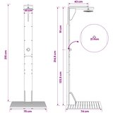  Vanjski tuš 219 cm Masivno drvo akacije i nehrđajući čelik | shoptok.hr