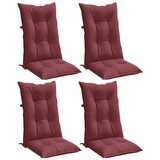  Jastuci za stolice 4 kom prošarano boja vina 120x50x7cm tkanine | shoptok.hr