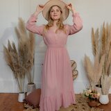 Céleste Dolge obleke COLOMBE Rožnata Cene