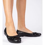 Gemre Black women's glitter ballet flats with bow Vellas | Shoptok.si