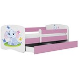 HAPPYKIDS OTROKA POSTELJA DREAMY SLONEK (VE BARV IN DIMENZIJ)-Roza-80x160 | Shoptok.si