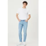 AC&Co / Altınyıldız Classics Men's Blue Extra Slim Fit Slim Fit Riss Cotton Flexible Denim Jean Jeans
