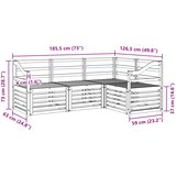  Setovi sofa 4 pcs Bijela 185,5 x 126,5 x 73 cm | Eponuda.com