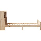 vidaXL Knjižna postelja brez vzmetnice 100x200 cm trdna borovina | Shoptok.si