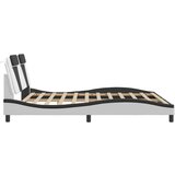  Okvir kreveta LED bijelo-crni 180 x 200 cm od umjetne kože | shoptok.hr