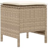  Vrtni otoman 2 Komad Bež i krema 38 x 38 x 45 cm PE ratan | shoptok.hr