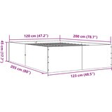  Okvir kreveta crni 120 x 200 cm od konstruiranog drva | shoptok.hr