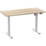 MID.YOU Pisalna Miza E-lona, Barva Hrasta, Srebrna, 140x50cm | Shoptok.si