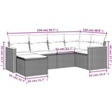  6-dijelni set vrtnih sofa s jastucima bež od poliratana | shoptok.hr