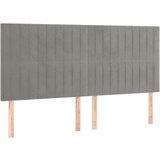  Posteljni okvir z vzglavjem svetlo siv 200x200 cm žamet, (20794856) | Shoptok.si