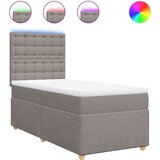 vidaXL Box spring postelja z vzmetnico taupe 90x200 cm blago, (21291507) | Shoptok.si