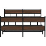  Metalni okvir kreveta bez madraca smeđa boja hrasta 150x200 cm | shoptok.hr