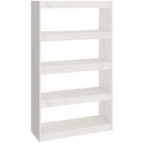 Furnova Knjižna omara/pregrada bela 80x30x135,5 cm trdna borovina, (21933142) | Shoptok.si