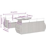  7-dijelni set vrtnih sofa od poliratana s jastucima crni | shoptok.hr