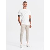 Ombre Men's sweatpants in pleasant knit fabric - cream melange | Shoptok.si