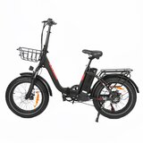 BAOLUJIE Zložljivo električno kolo DZ-2030 48V16Ah, 20” debele pnevmatike, črne barve, (5000255701) | Shoptok.si