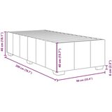 vidaXL Okvir za krevet tamnosivi 90 x 200 cm od tkanine | shoptok.hr