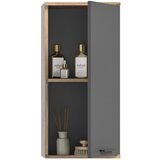 MID.YOU Viseča Omara Mason, Siva, Barva Hrasta | Shoptok.si