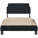 vidaXL okvir kreveta s uzglavljem crno-bijeli 80x200 cm umjetna koža | shoptok.hr