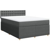 Maison Chic Box spring posteljni - Vzmetna postelja z vzmetnico temno siv 140x190 cm blago SL17792, (21894311) | Shoptok.si