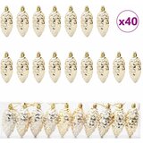 Božićna kuglica s četinicom 40 pcs Zlatno Plastika | shoptok.hr