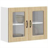 Maison Chic Kuhinjska stenska omarica - Kuhinjska omarica s steklenimi vrati Kalmar sonoma iu1373, (22063808) | Shoptok.si