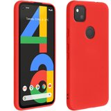 AVIZAR Google Pixel 4A Poltrdi silikonski ovitek z mehkim zakljuckom na dotik - rdec, (20626050) | Shoptok.si
