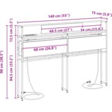 vidaXL Skladišno uzglavlje Crni hrast 140 cm Konstruirano drvo | shoptok.hr