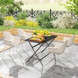  Set od 4 vrtne stolice vanjske stolice vrtna stolica moderan dizajn 59 cm x 55 cm x 84 cm siva | shoptok.hr