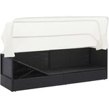  Vrtna sofa s nadstrešnicom crna od poliratana | shoptok.hr