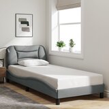 Maison Chic Posteljni okvir - Enojna postelja - Postelja za odrasle brez vzmetnice svetlo siv 90x200 cm blago-J7597, (21762494) | Shoptok.si