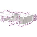  Vrtna sedežna garnitura z blazino 11 pcs Siva, (5000145359) | Shoptok.si