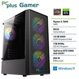 PCPLUS Gamer Ryzen 5 7600 16GB 1TB SSD RTX 5060 8GB Windows 11 Home gaming namizni računalnik | Shoptok.si