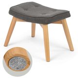 Sofotel Norse 2054 tapecirani tabure in opora za noge – temnosiva/svetla bukev | Shoptok.si