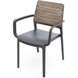 Keter Tamno siva/smeđa plastična vrtna stolica Deco Porto – | shoptok.hr
