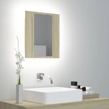 vidaXL LED kopalniška omarica z ogledalom sonoma hrast 40x12x45 cm Cene