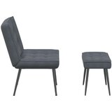 vidaXL Stolica za opuštanje s osloncem za noge tamnosiva baršunasta | shoptok.hr