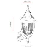 Opviq Vanjska zidna lampa BAP-68186-BSY-M1, 50 cm, IP65, E27, 40W, Crna | Eponuda.ba