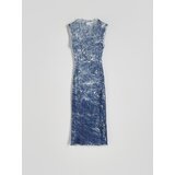 Reserved - Haljina od strukturirane tkanine - indigo | shoptok.hr