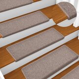  Prostirke za stepenice 15 kom 65x21x4 cm svijetlosmeđe pravokutne rubove | shoptok.hr
