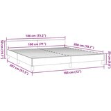  Okvir kreveta s uzglavljem bez madraca sivi 180x200 cm | shoptok.hr