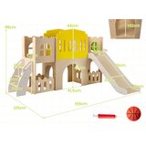  7-v-1 otroški leseni sestav s plezalno lestvijo, košarkarskim košem, tunelom | Shoptok.si