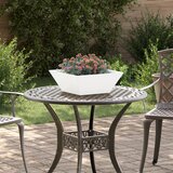 vidaXL kovinski sadilnik Cool bela Kovina 40 x 40 x 15 cm | Shoptok.si