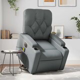 Maison Chic Električni masažni stol - Relax naslanjač s funkcijo vstajanja sivo umetno usnje, (22062002) | Shoptok.si