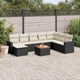  10-dijelni set vrtnih sofa s jastucima bež od poliratana | shoptok.hr