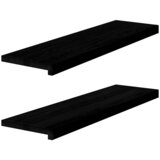  Prozorske klupice 2 kom tamnosmeđe 90x30x2 cm masivne hrast | shoptok.hr