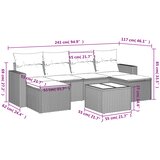  7-dijelni set vrtnih sofa od poliratana s jastucima bež | shoptok.hr