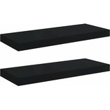  Plutajuće zidne police 2 kom crne 60 x 23,5 x 3,8 cm MDF | shoptok.hr